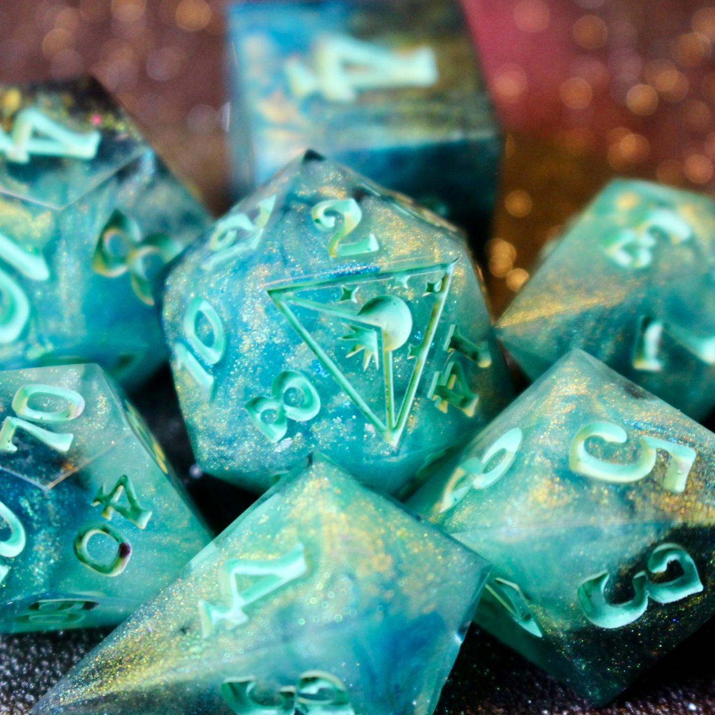 Ghostly Jewels - 7 Piece Dice Set
