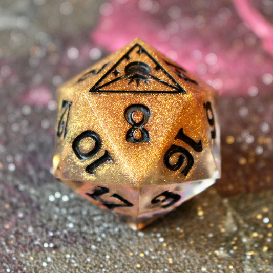 Golden Logo Oversized 30mm D20
