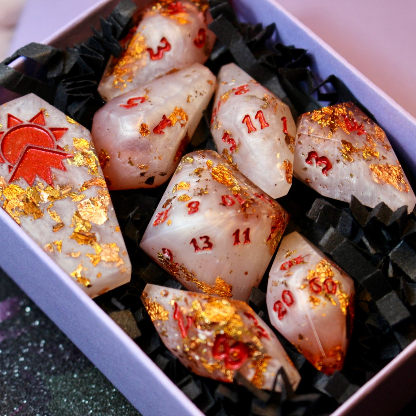 Blood & Grace - Coffin 8 Piece Dice Set