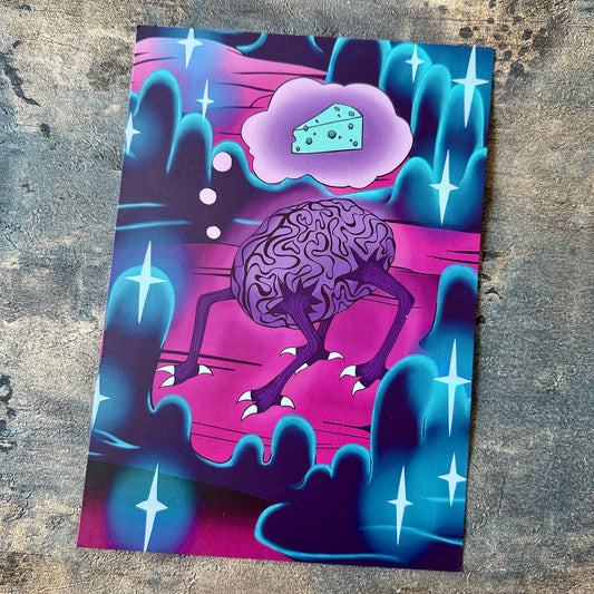 Thoughts of cheese only / Intellect Devourer A5 Art Print
