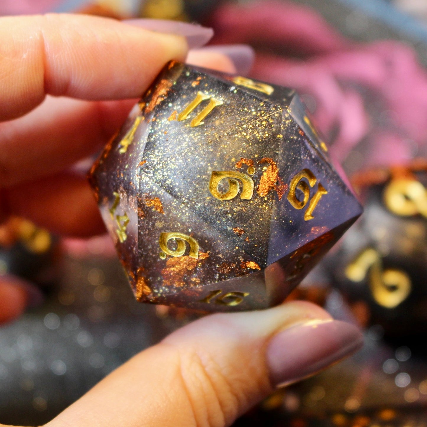 Ashes of a Golden Age - Giant 50mm Scaled 7 Piece Dice Set