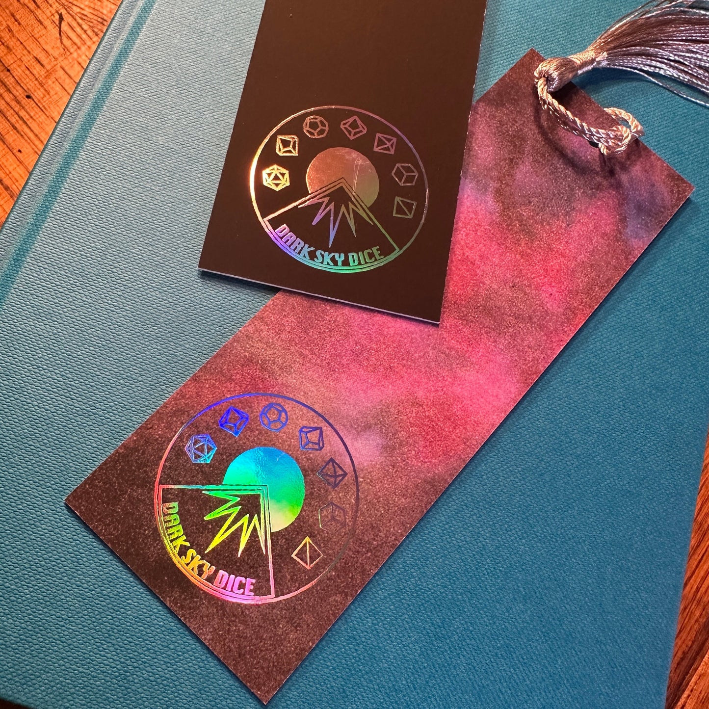 Magical Book with Dice Holographic Bookmark