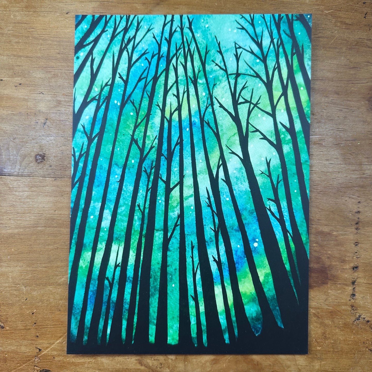 Galaxy Forest A5 Art Print