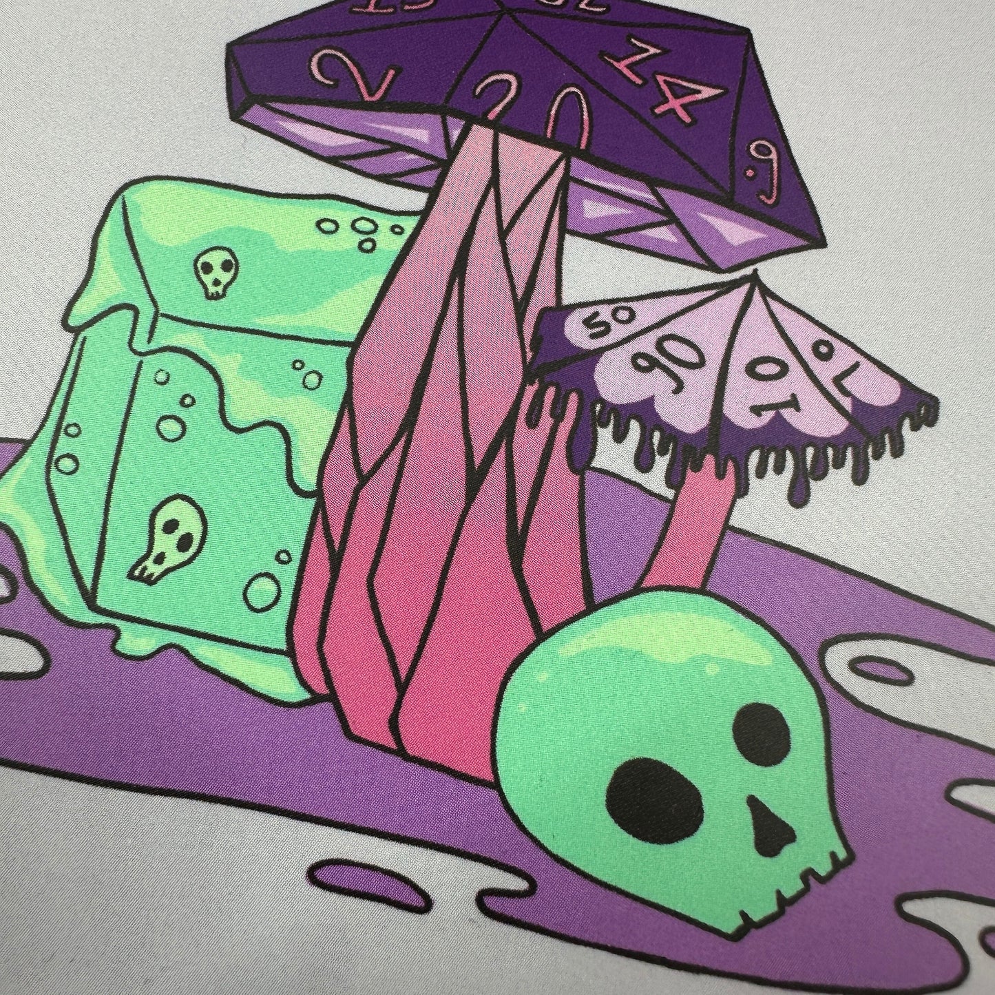 Gelatinous Dice Mushroom Small Square Art Print Postcard