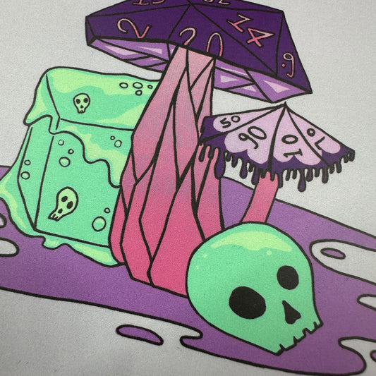 Gelatinous Dice Mushroom Small Square Art Print Postcard