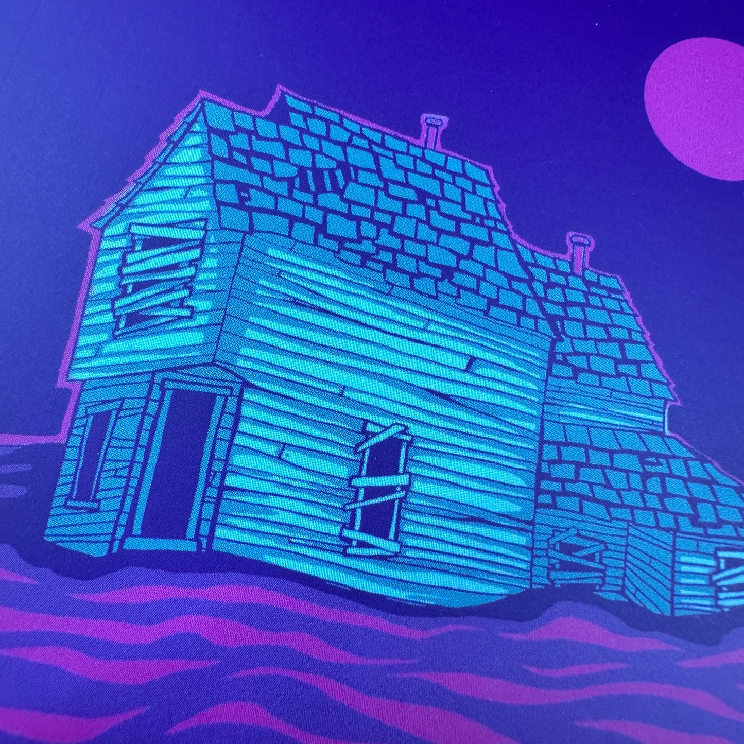 Haunted House Small Square Art Print Postcard