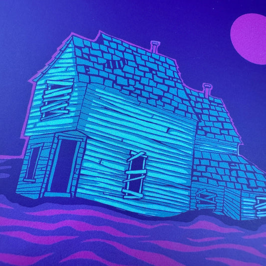 Haunted House Small Square Art Print Postcard