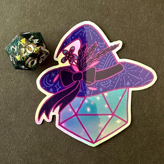 Witch Dice Holographic Sticker