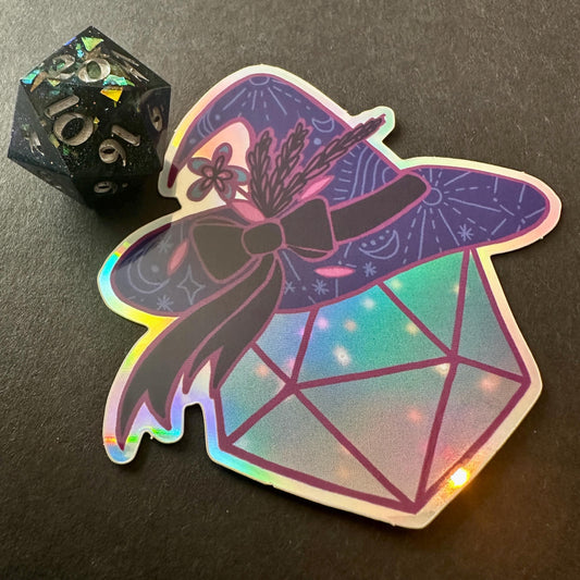 Witch Dice Holographic Sticker