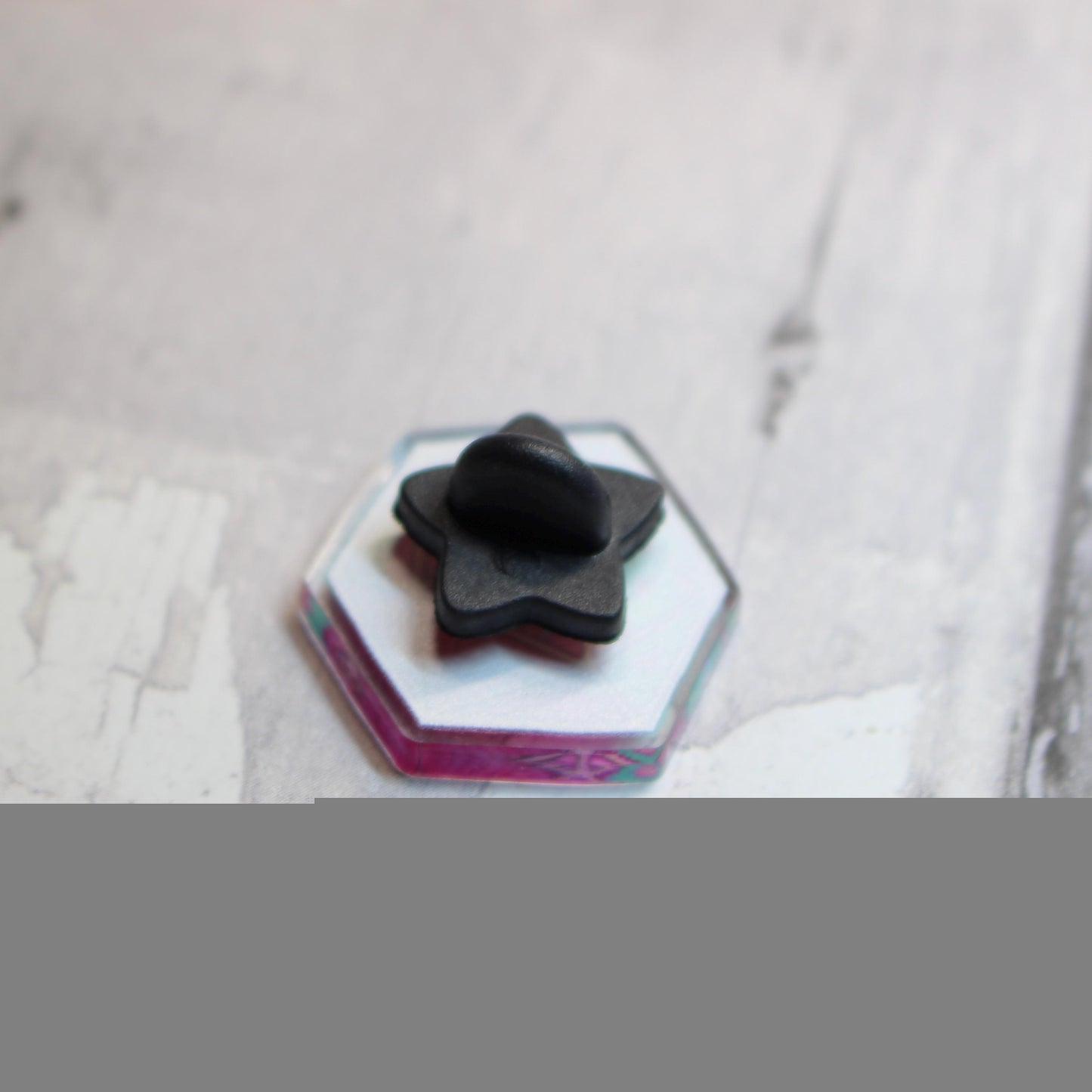 D20 Galaxy Acrylic Pin Badge