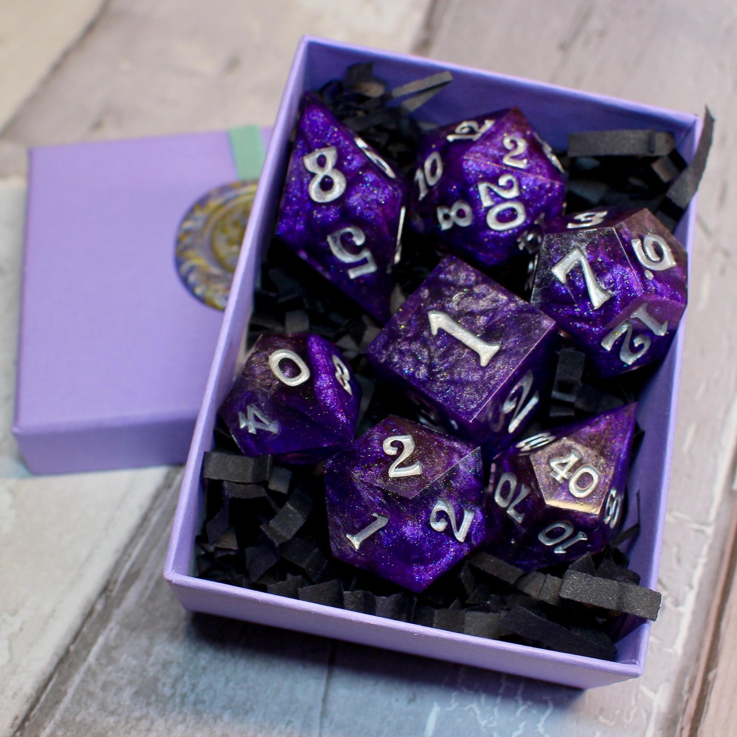 Weave - 30mm oversized 7 Piece Dice Set