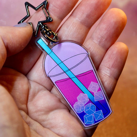 Dice Boba Acrylic Keyring