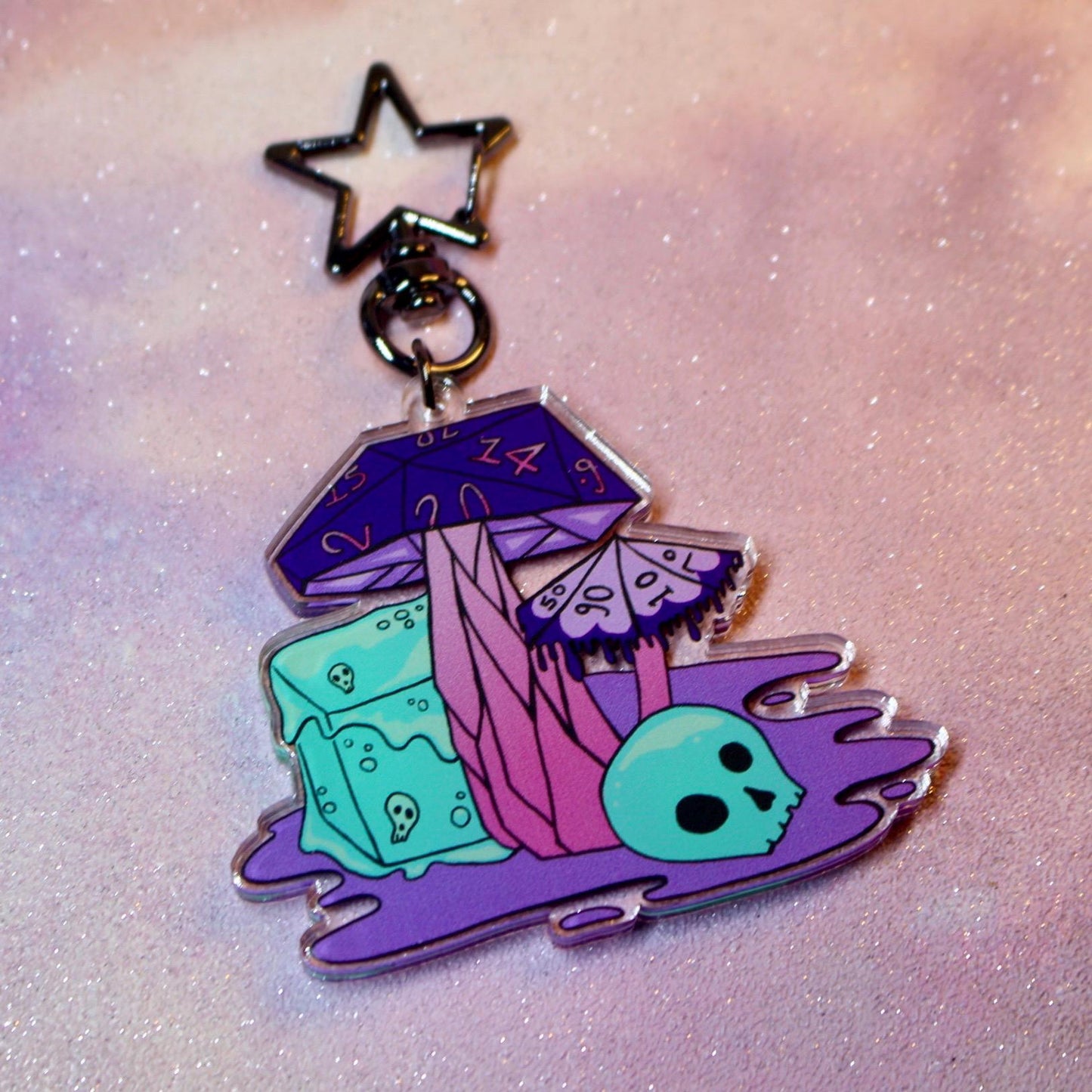 Gelatinous Funghi Acrylic Keyring