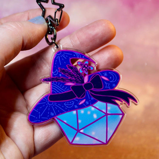 Dice Witch Acrylic Keyring