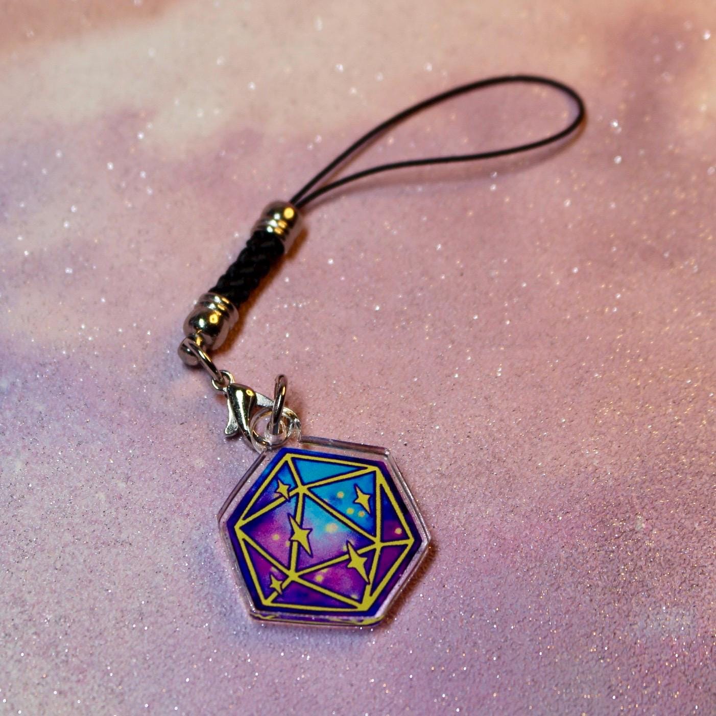 Galaxy Dice Phone Charm