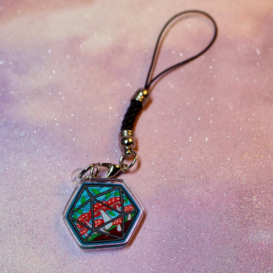 Mushroom Dice Phone Charm