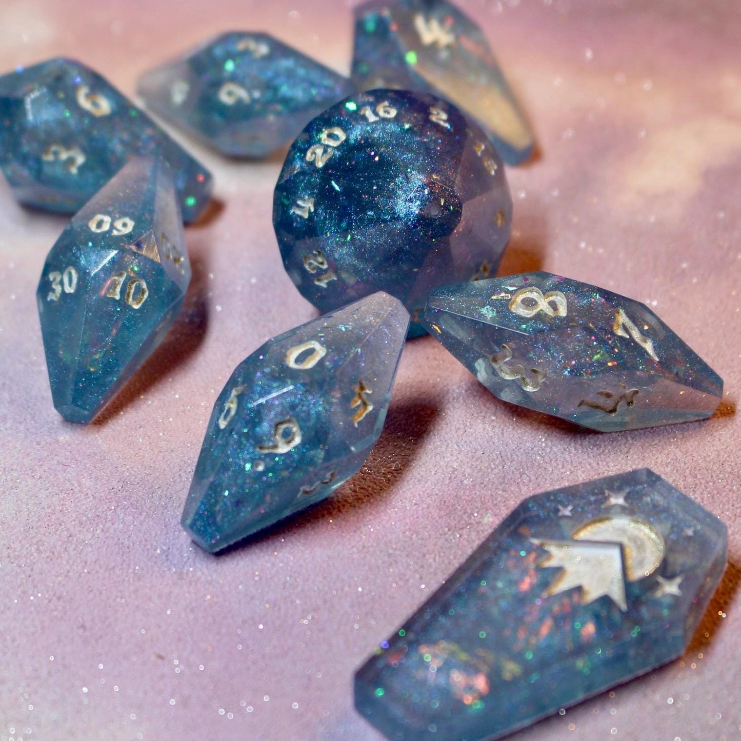 Ghostly Waters - Coffin 8 Piece Dice Set