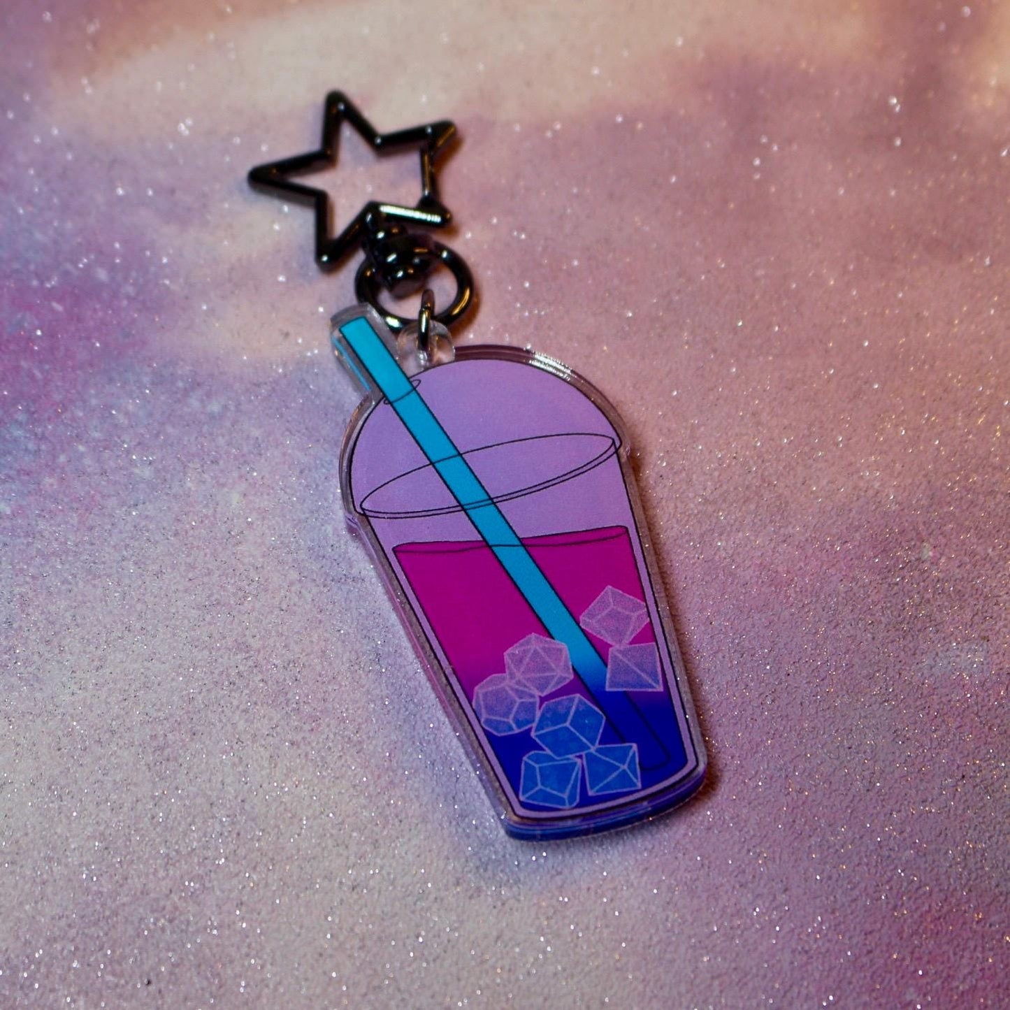 Dice Boba Acrylic Keyring
