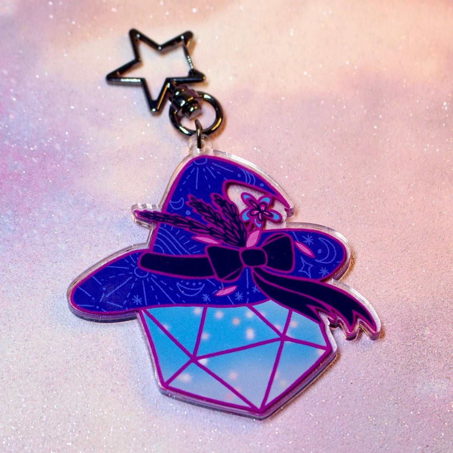 Dice Witch Acrylic Keyring