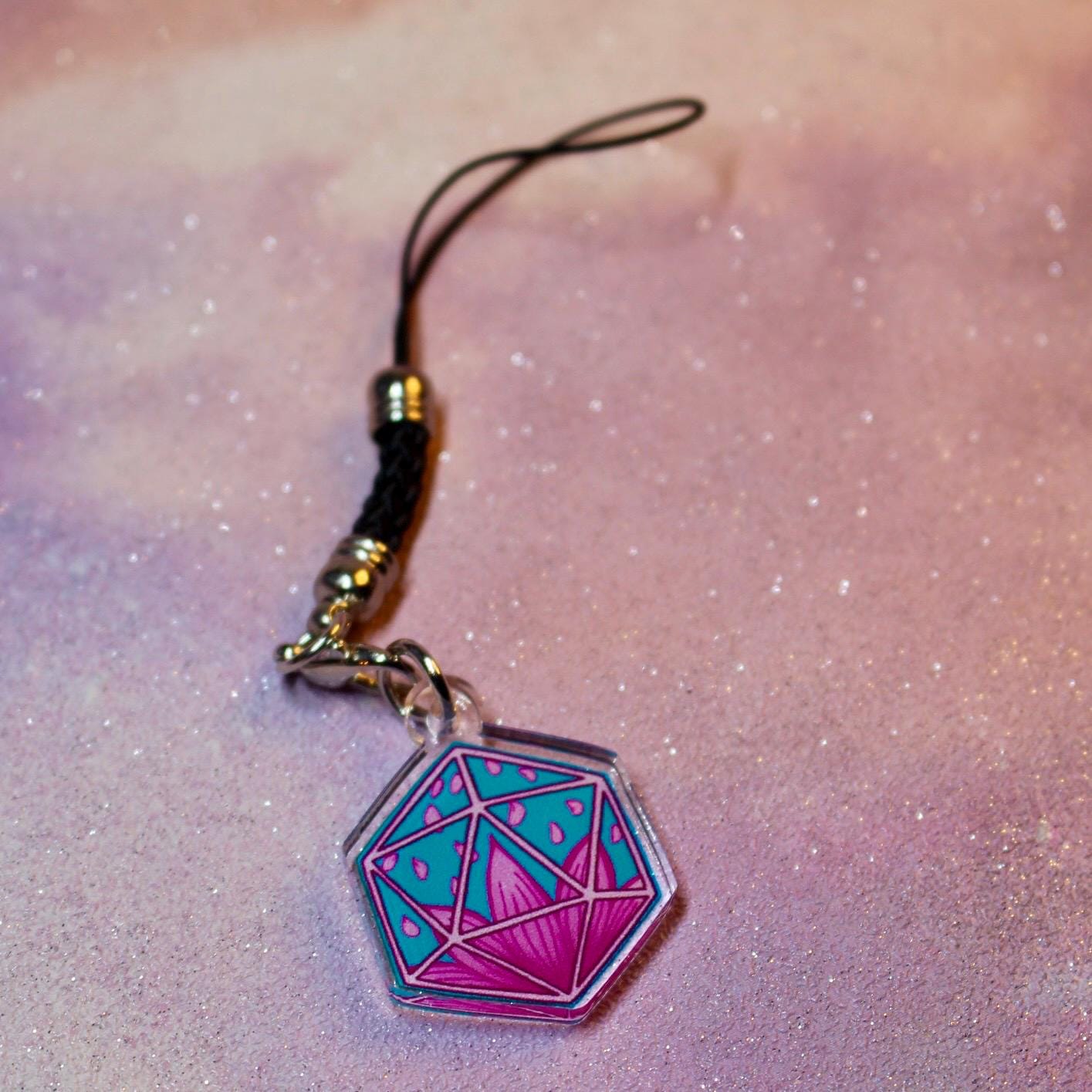 Blossom Dice Phone Charm