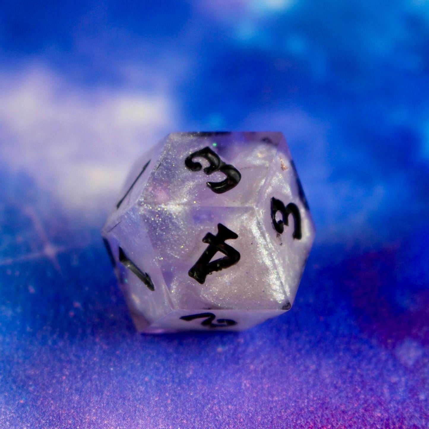Pastel Goth 12 Sided Rhombic D4 D&D