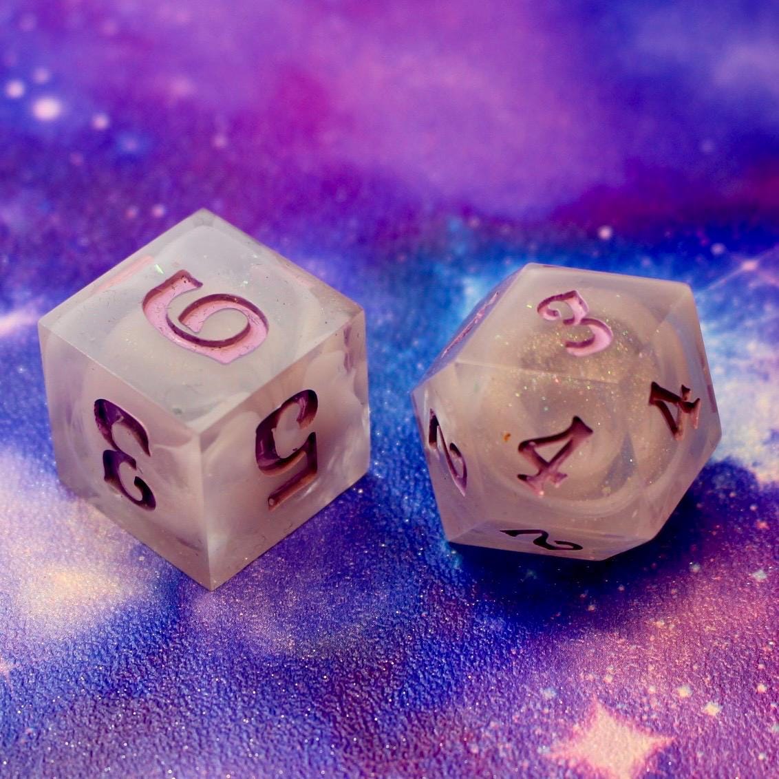 Lilac Mist - 30mm oversized 7 Piece Dice Set