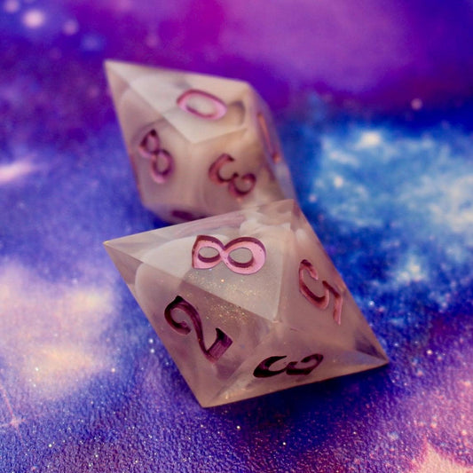 Lilac Mist - 30mm oversized 7 Piece Dice Set
