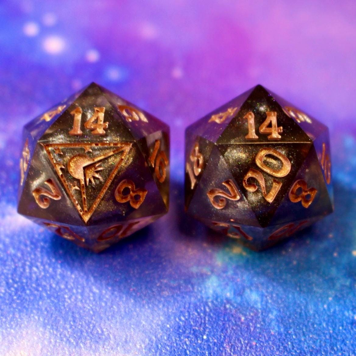 Smoke & Rose - 9 Piece Dice Set