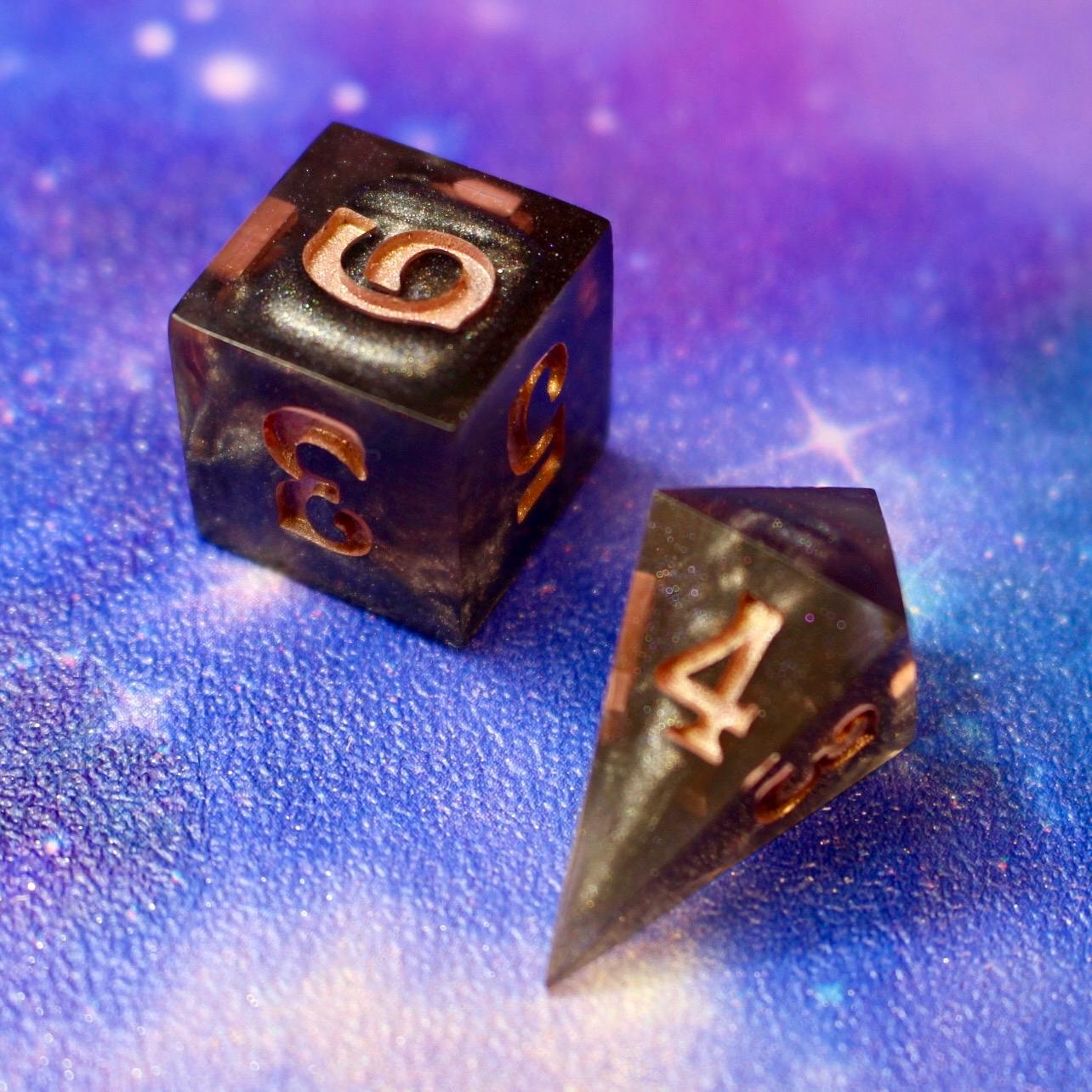 Smoke & Rose - 9 Piece Dice Set