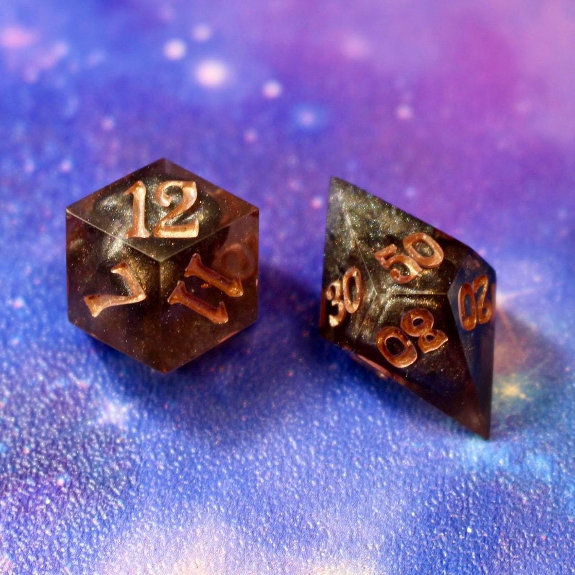 Smoke & Rose - 9 Piece Dice Set