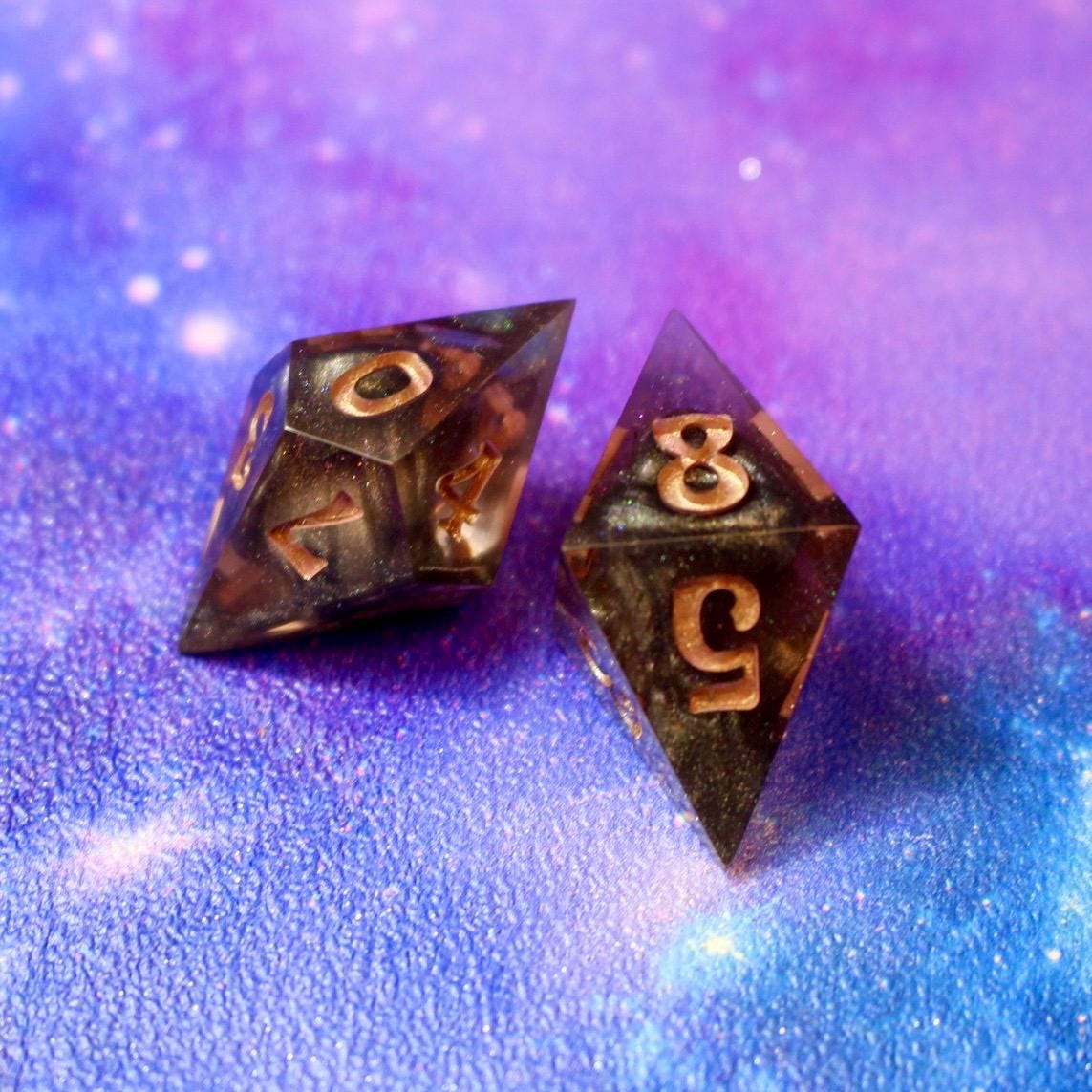 Smoke & Rose - 9 Piece Dice Set