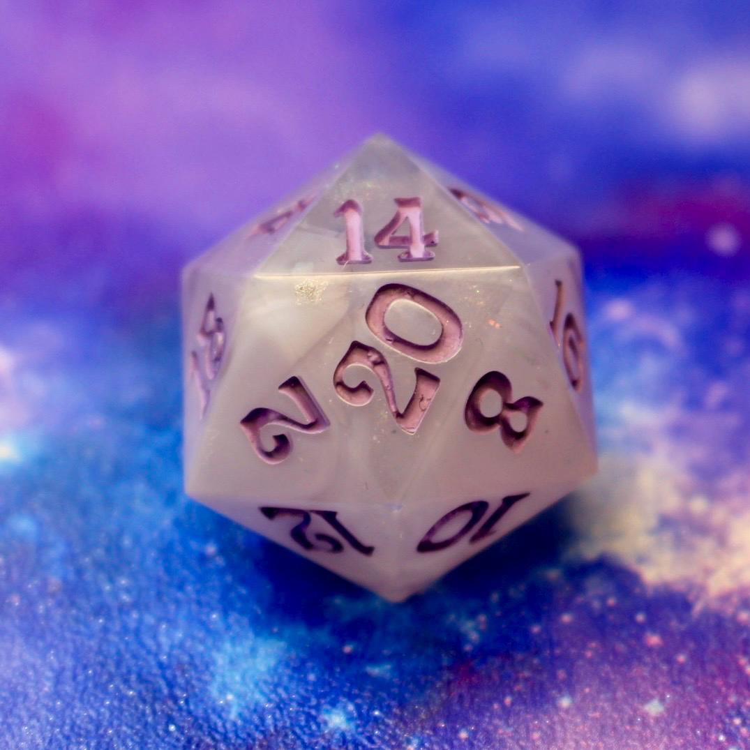 Lilac Mist - 30mm oversized 7 Piece Dice Set
