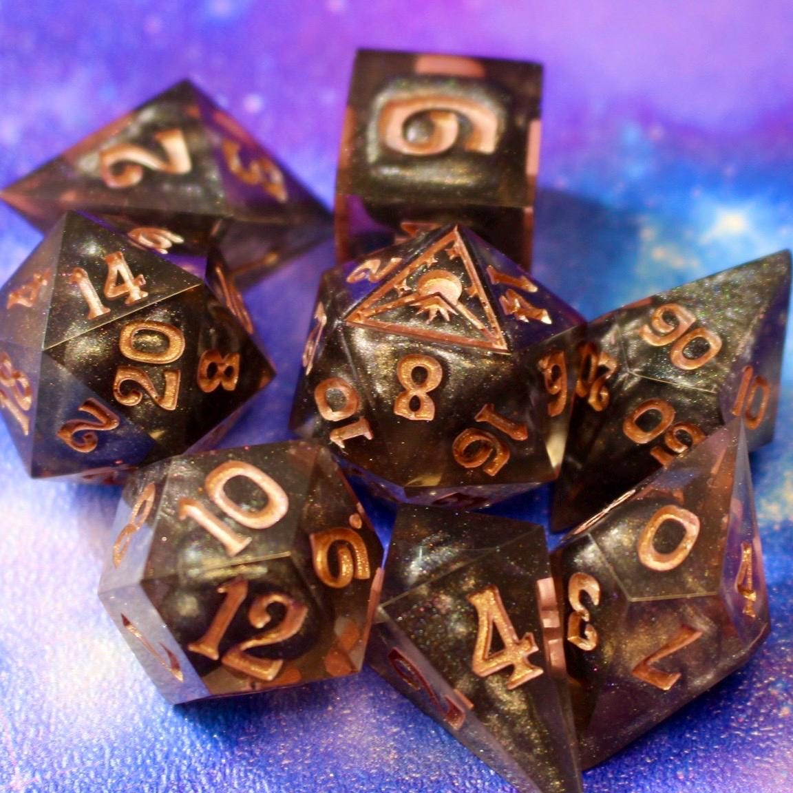 Smoke & Rose - 9 Piece Dice Set