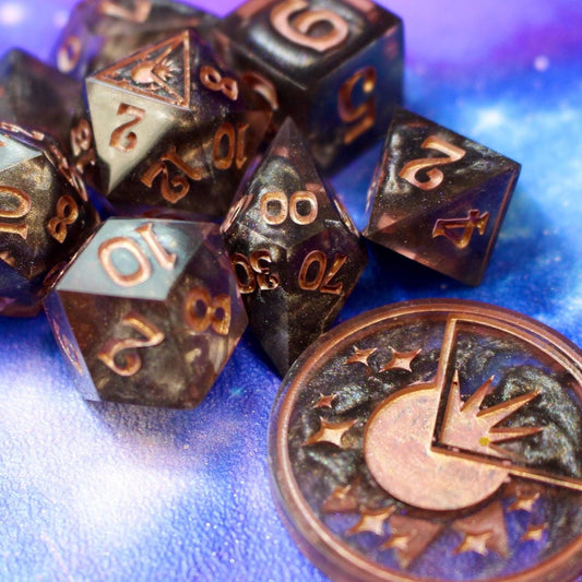 Smoke & Rose - 9 Piece Dice Set